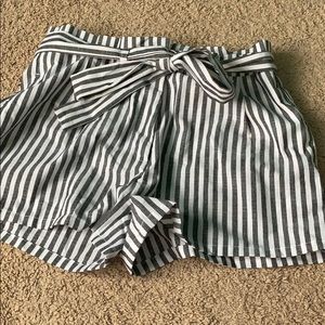 Love Tree striped shorts with front tie